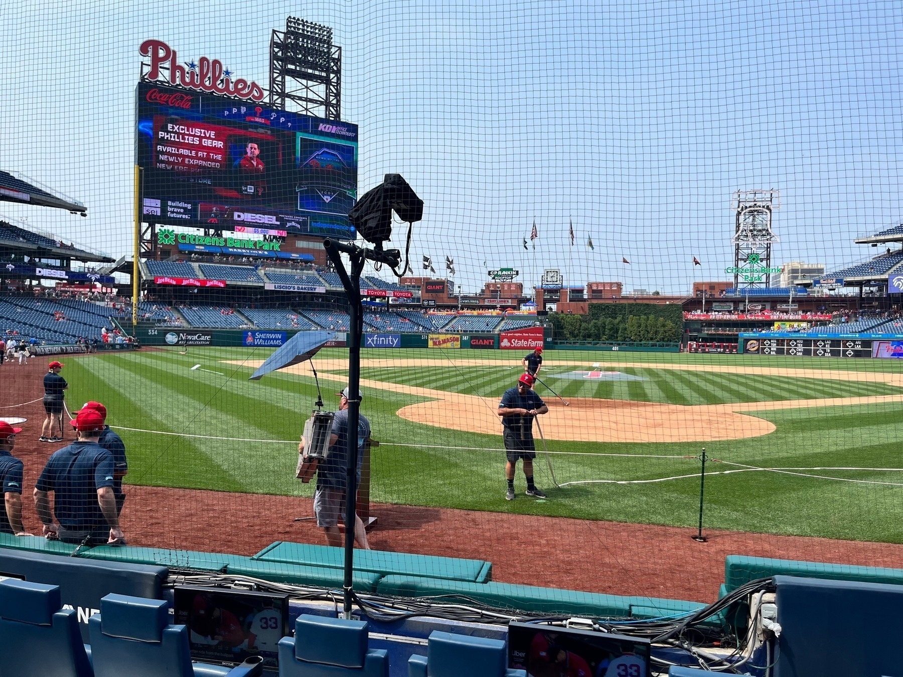 View from my seats at Citizens Bank Park, directly behind home plate