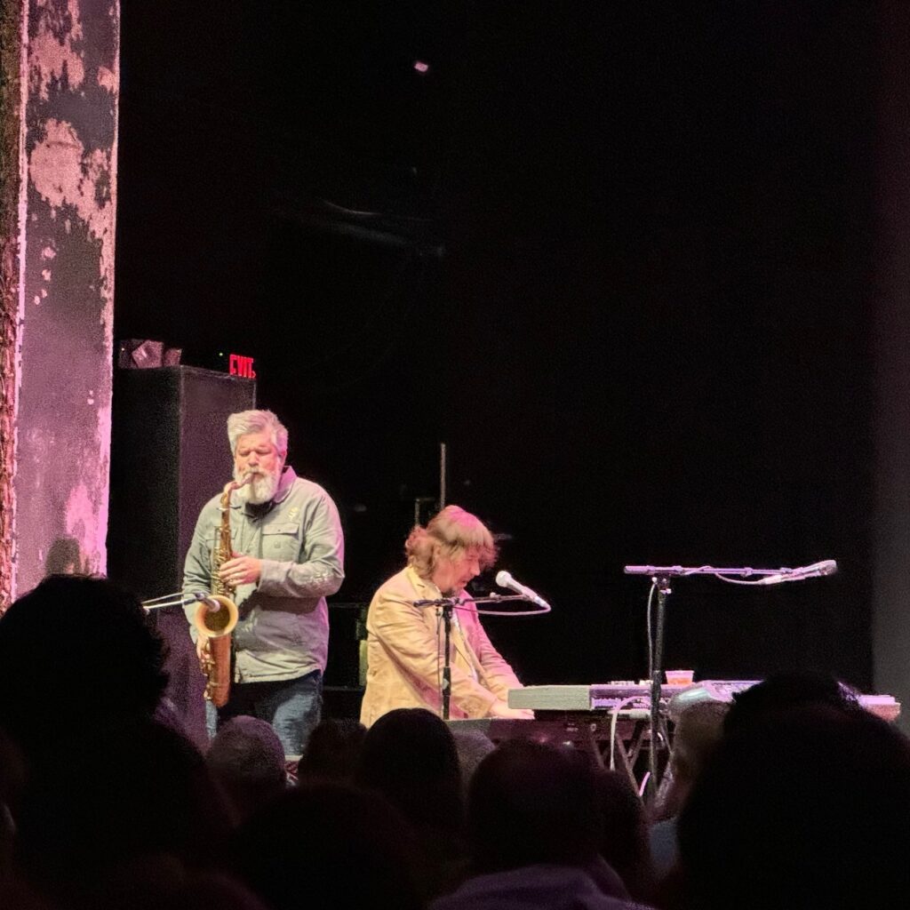 John Darnielle (piano) and Matt Douglas (sax) of The Mountain Goats performing live at The Queen in Wilmington, Delaware